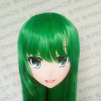 (KM5142)Quality Handmade Female/Girl Resin 3/4 Head Japanese Cartoon Character Kochiya Sanae Cosplay Kigurumi Mask Crossdresser